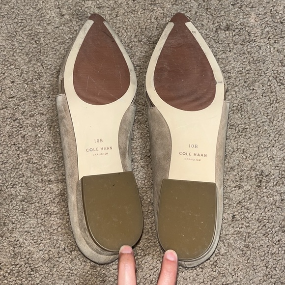 Cole Haan Grand Viola Skimmer Flat Suede Light Whiskey 10 - Picture 7 of 9